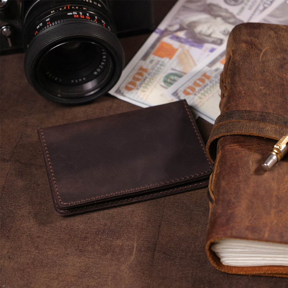 Driver's License Holder SHVIGEL 13925 Genuine Leather Brown Made in Ukraine