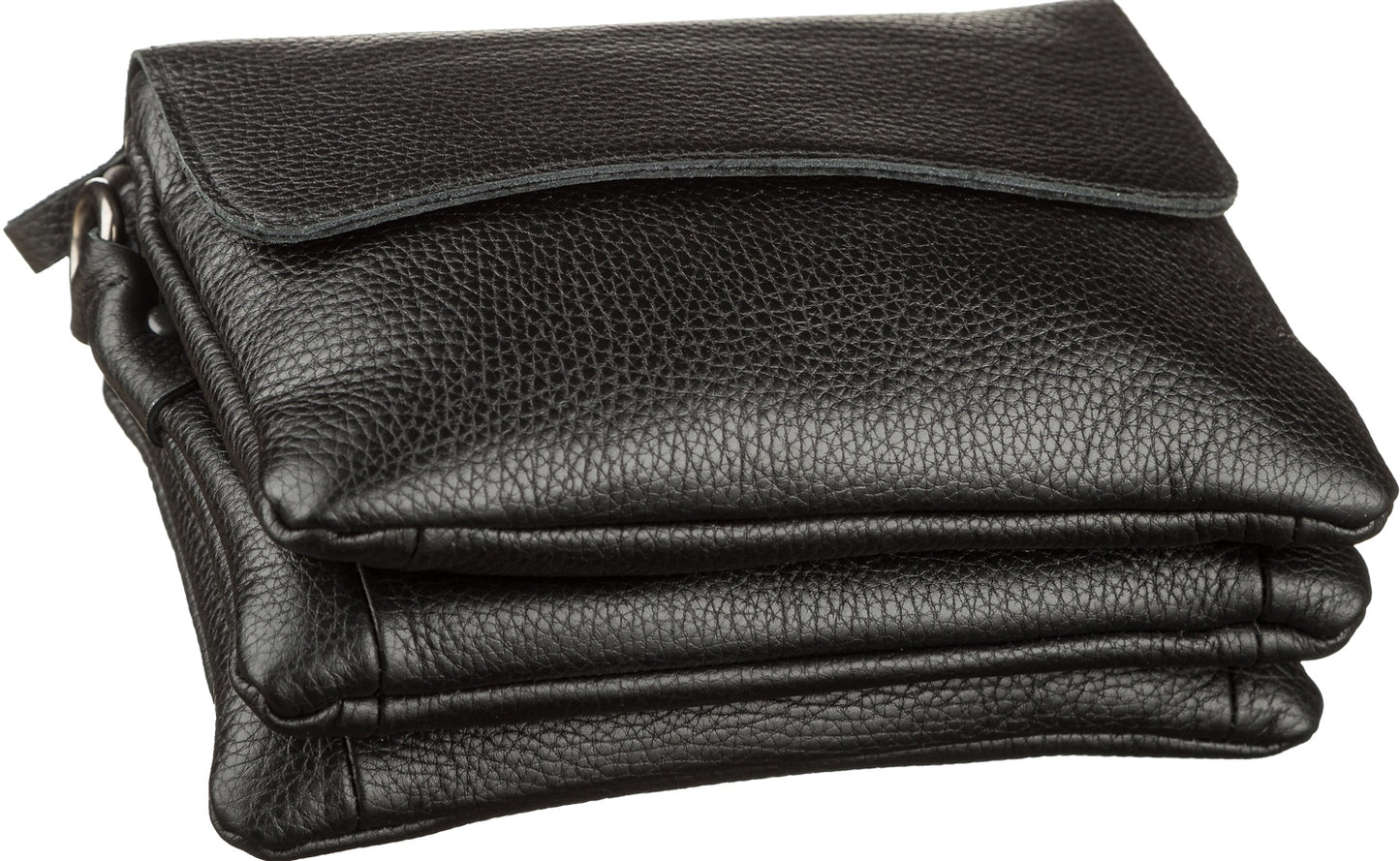 Men's Leather Bag SHVIGEL 11038 Black Natural Leather Made in Ukraine