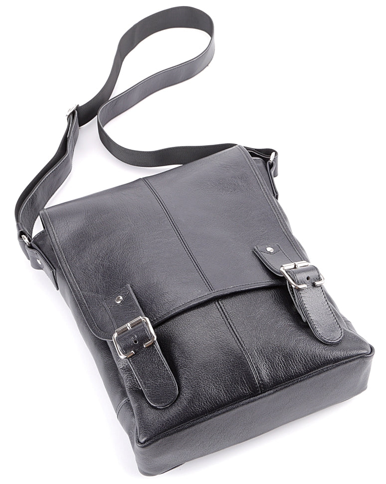 SHVIGEL Leather Bag 00919 Black - Premium Quality Genuine Leather from Ukraine