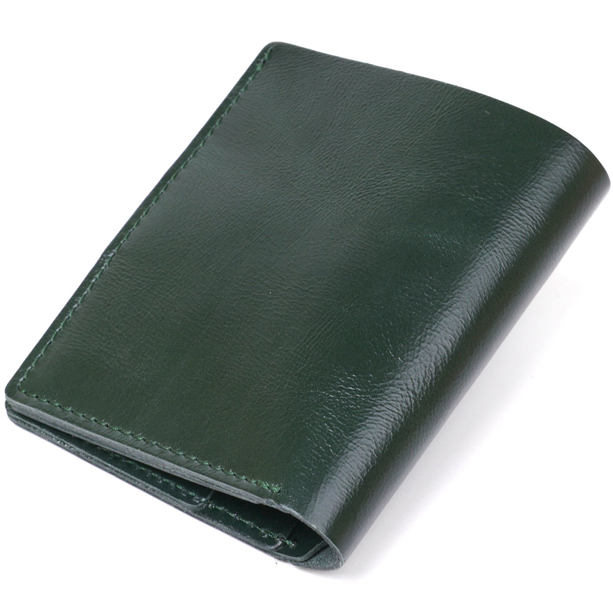 Men's Stylish Leather Wallet SHVIGEL 16483 Green Natural Leather, Ukrainian Craftsmanship