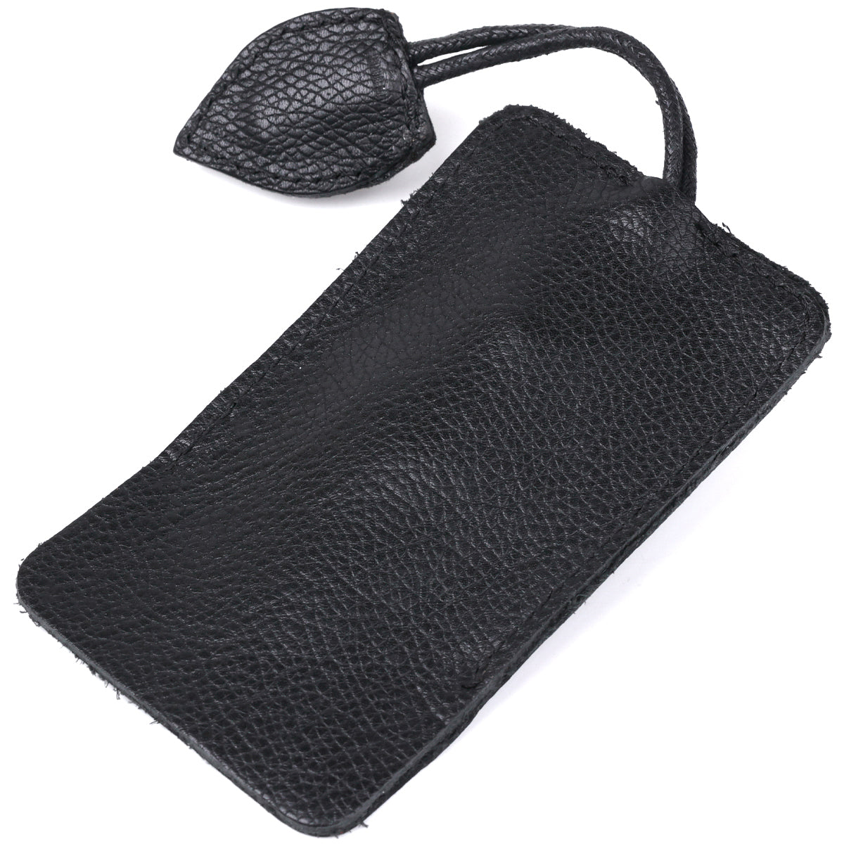 Leather Key Holder SHVIGEL 15308 Black Natural Leather Minimalist Design
