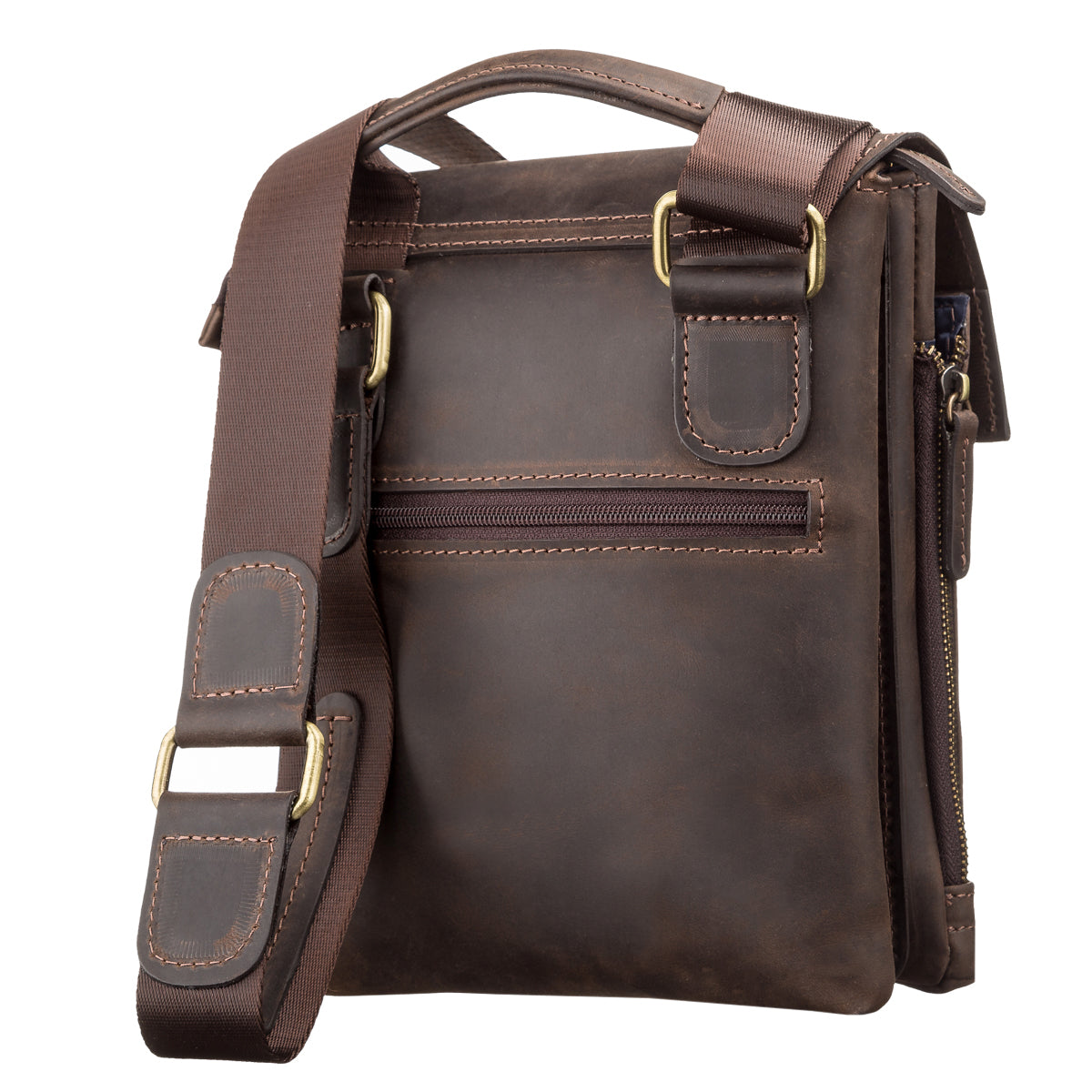 Men's Leather Bag SHVIGEL 11104 Brown Genuine Leather, Stylish and Durable Design