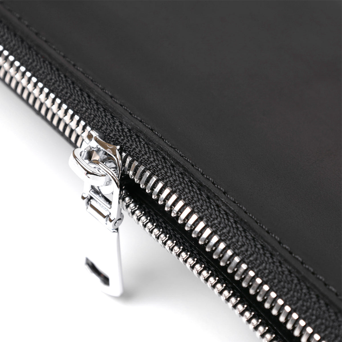 Leather Clutch SHVIGEL 16191 Matte Black Genuine Leather Made in Ukraine