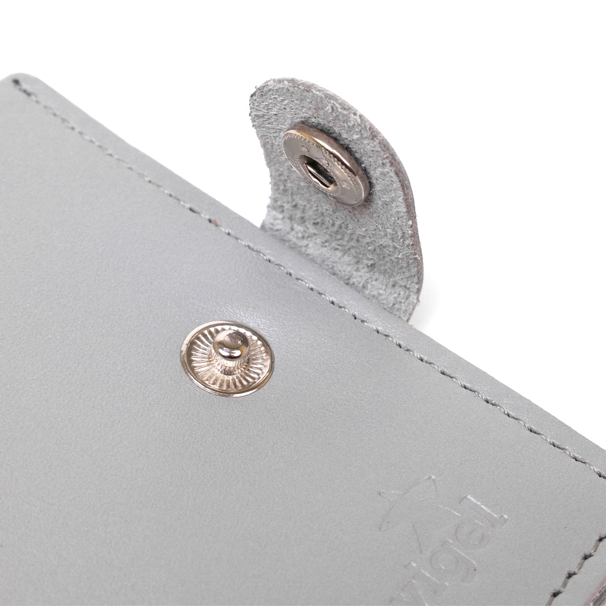 Practical SHVIGEL Leather Wallet 16514 Grey Handmade from Natural Leather
