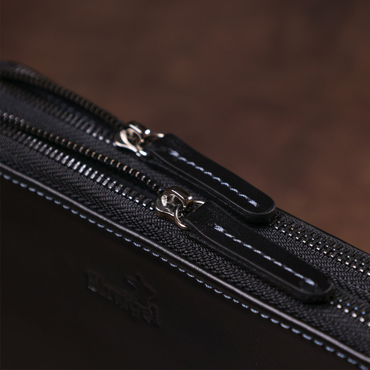 Men's Leather Clutch SHVIGEL 11082 Black Crafted from Natural Leather - Ukraine Made