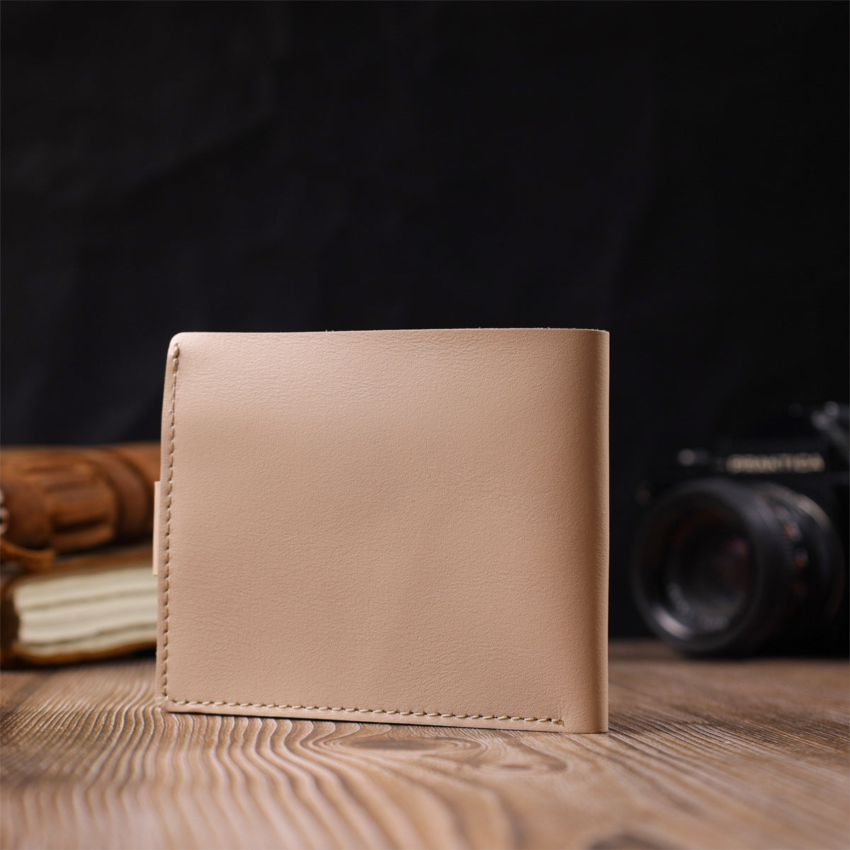 Stylish Women's Leather Wallet with Coin Pocket SHVIGEL 16623 Milk Color Natural Leather