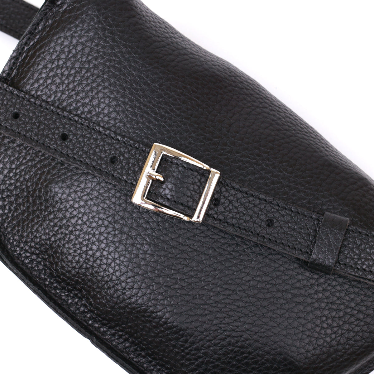 Leather Women's Banana Bag SHVIGEL 16373 Black Genuine Leather Durable Design