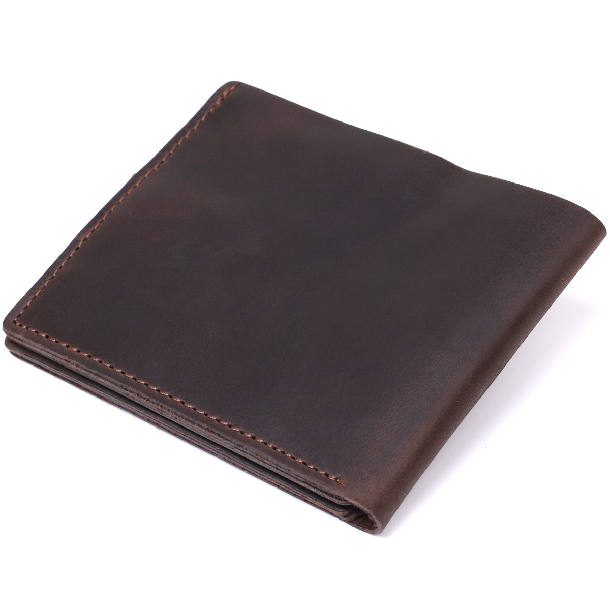 Matte Vintage Men's Wallet SHVIGEL 16454 Brown Genuine Leather Made in Ukraine