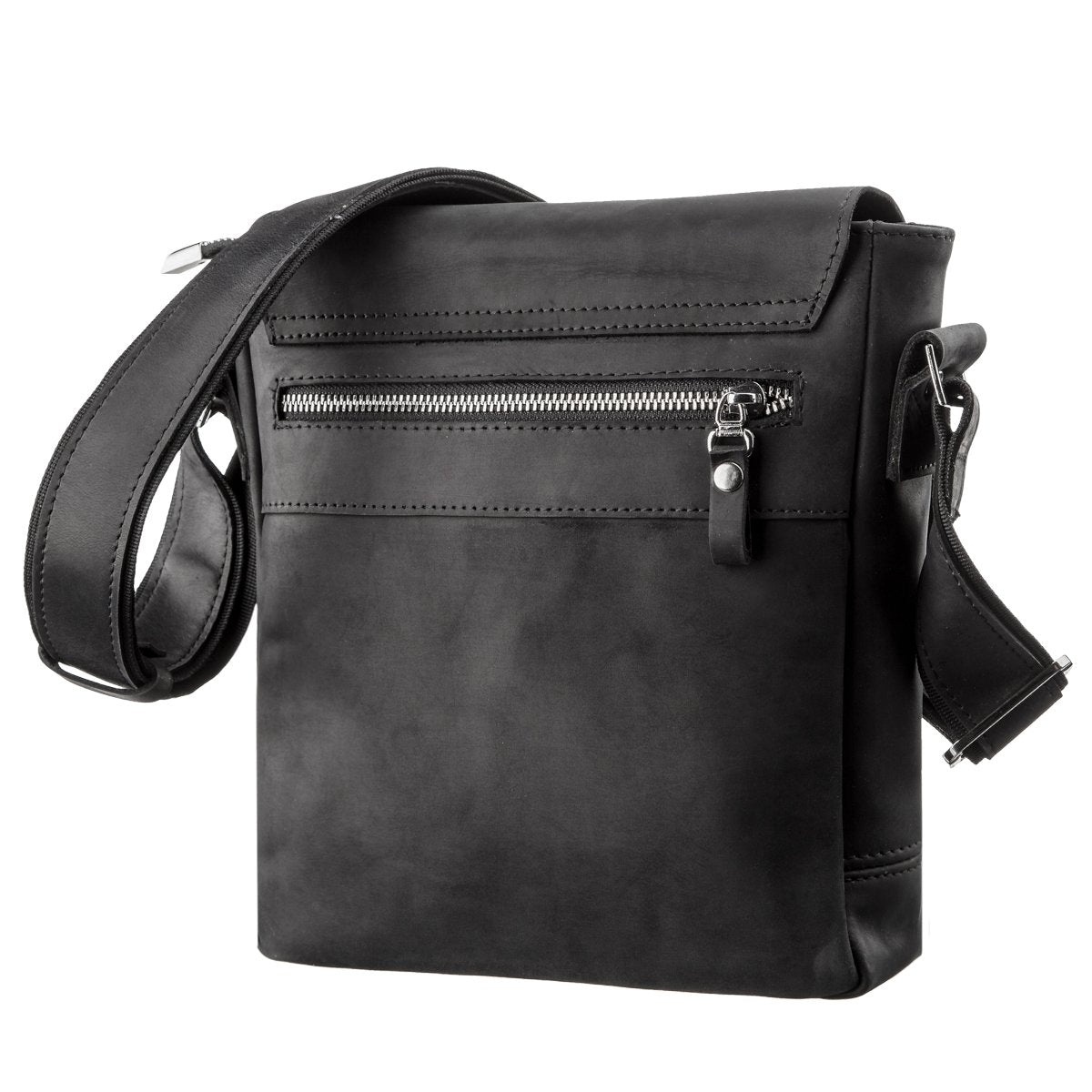 Men's Leather Bag SHVIGEL 11171 Black Genuine Leather from Ukraine, Stylish Design