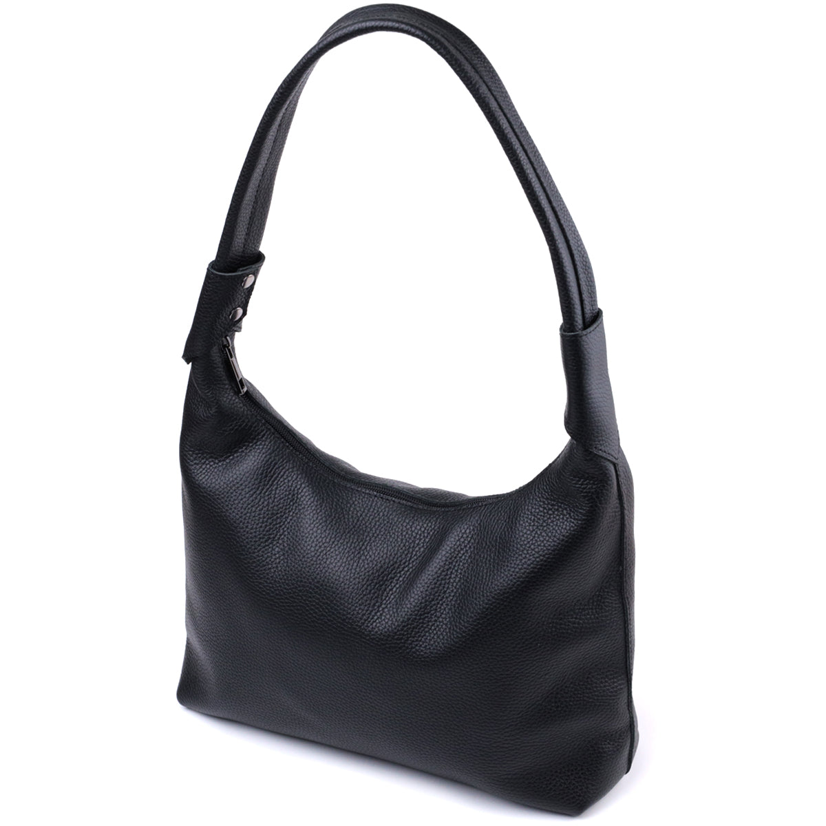 Shoulder Bag SHVIGEL 22827 Black Natural Leather Flotar - Made in Ukraine