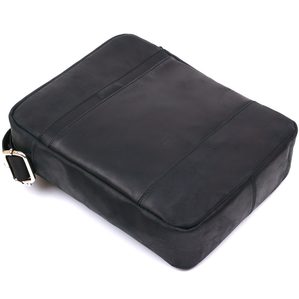 Vintage Men’s Shoulder Bag SHVIGEL 16331 Black Genuine Leather, Ukraine Made