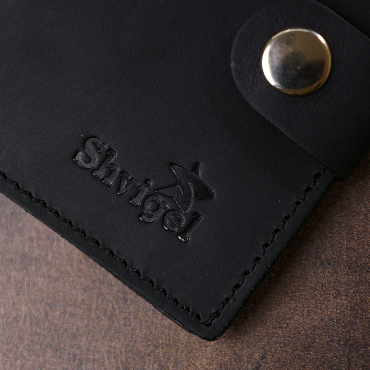 Matte Men's Wallet SHVIGEL 16495 Black Genuine Leather Elegant Design