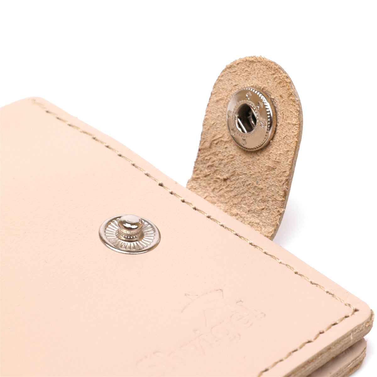 Stylish Leather Wallet SHVIGEL 16447 Beige Natural Leather Made in Ukraine