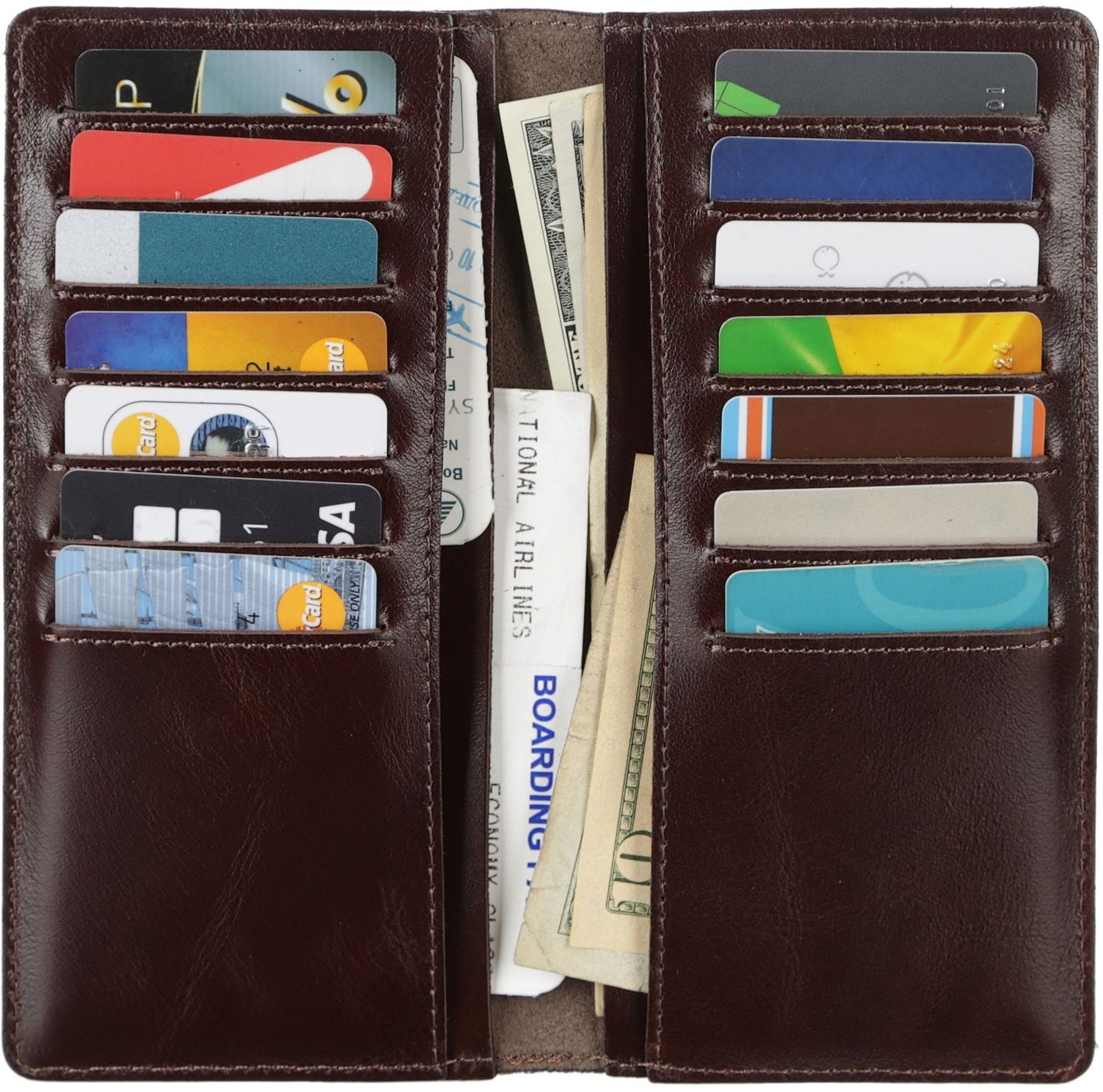 High-Quality SHVIGEL Leather Wallet 16153, Made from Natural Leather, Brown Color