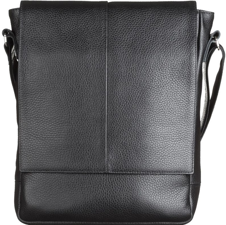 SHVIGEL Leather Bag 00860 Black Natural Leather Stylish Design Ukraine Made