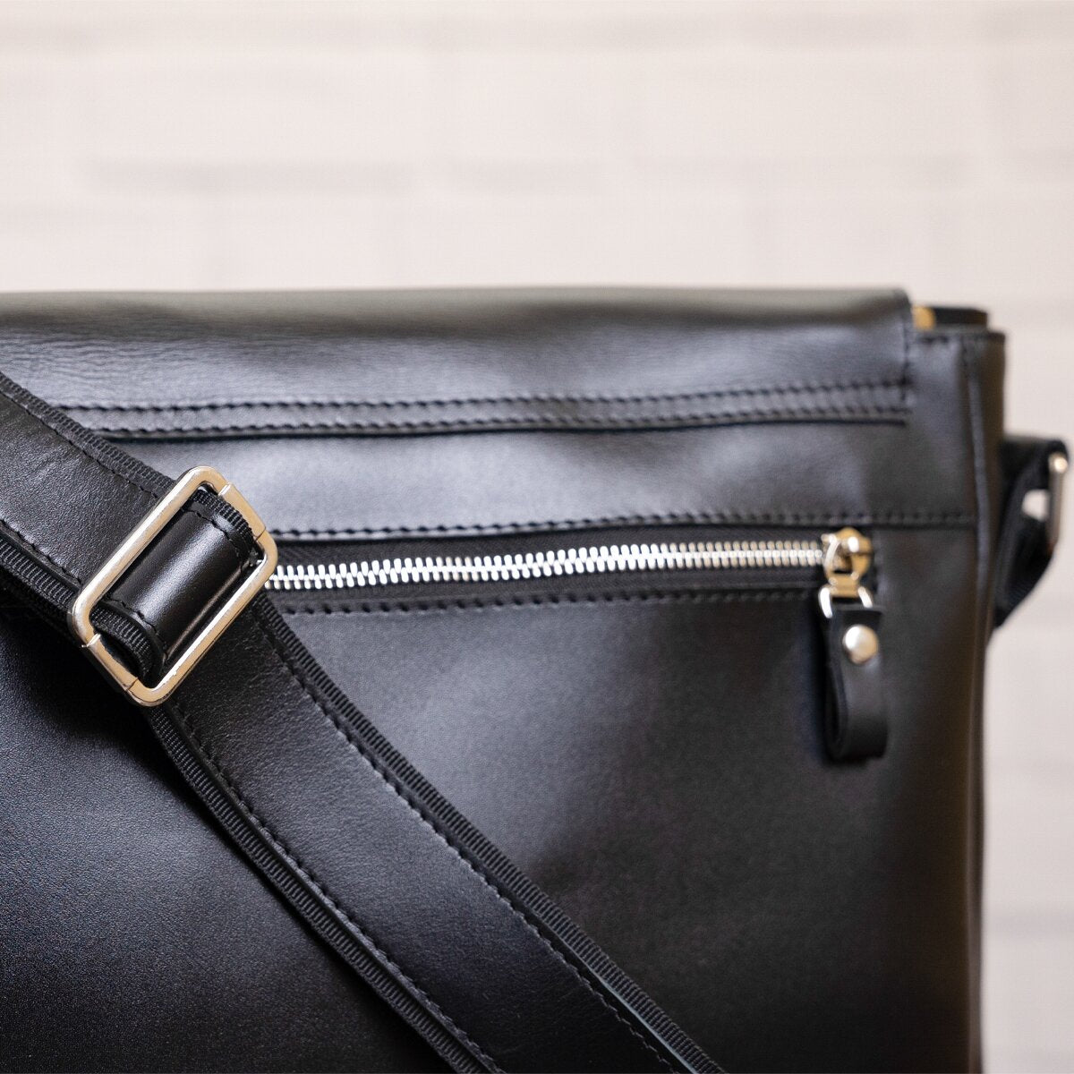 Leather Bag SHVIGEL 11039 Black - Premium Quality Natural Leather from Ukraine