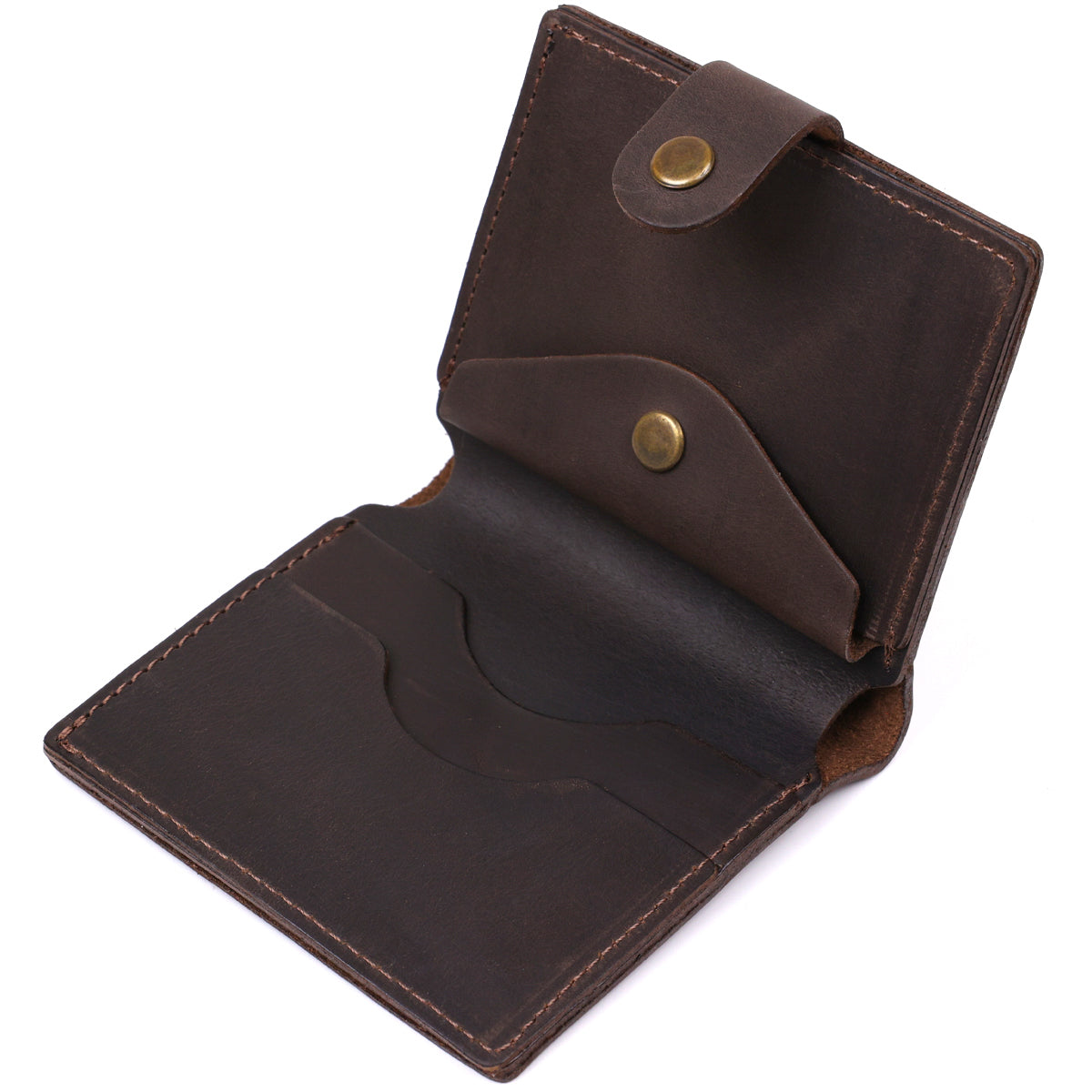 Leather Men's Wallet SHVIGEL 16475 Brown Premium Natural Leather - Ukrainian Craftsmanship