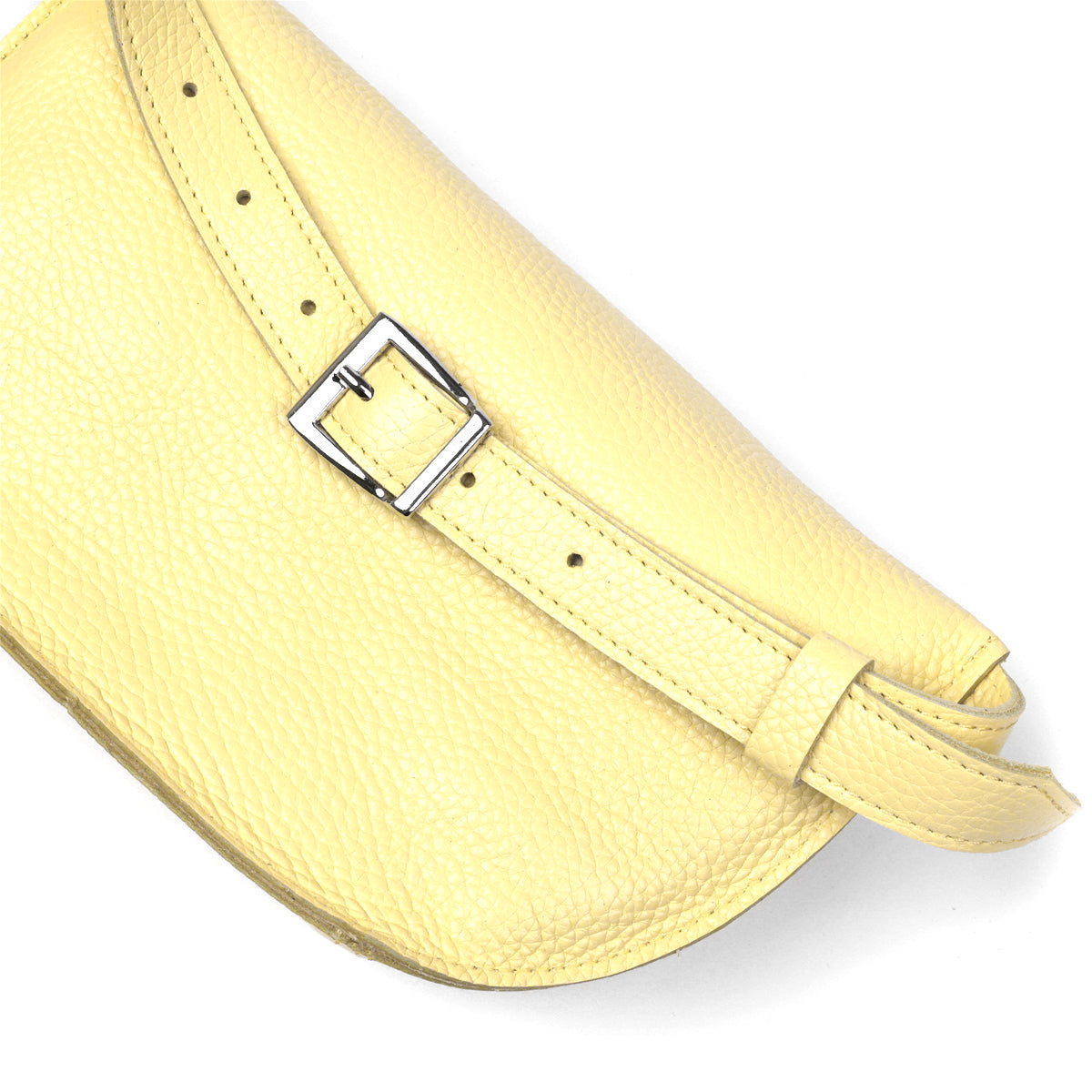 Women's Shoulder Bag SHVIGEL 16378 Natural Leather Lemon Color Stylish Design