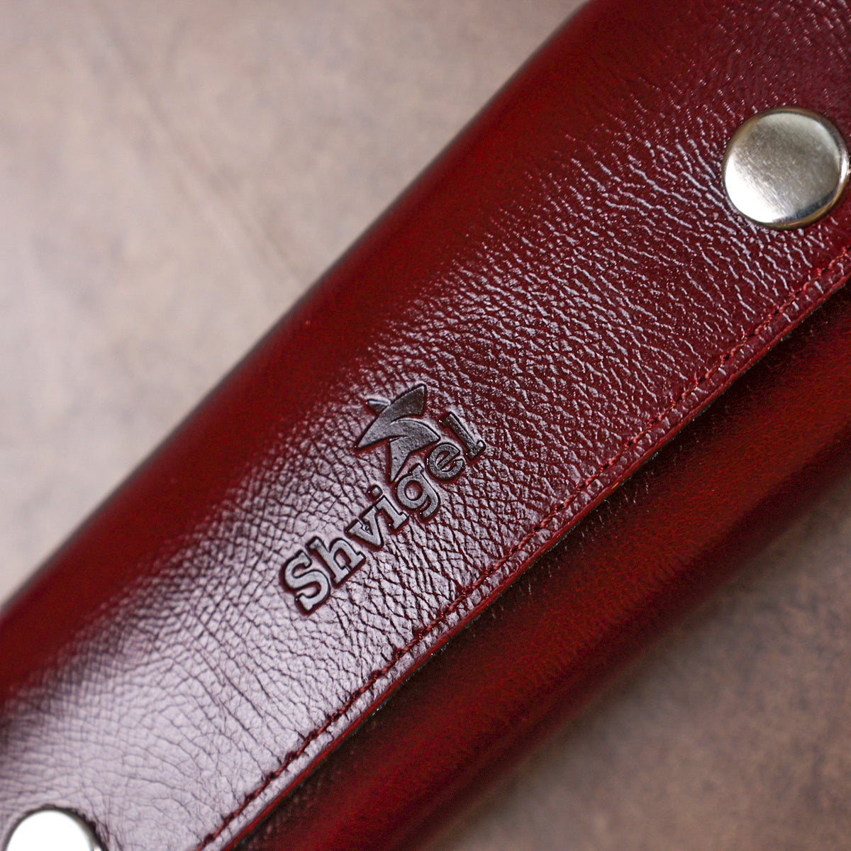 Leather Key Holder SHVIGEL 16532 Burgundy, Made in Ukraine, Genuine Leather, Key Organizer