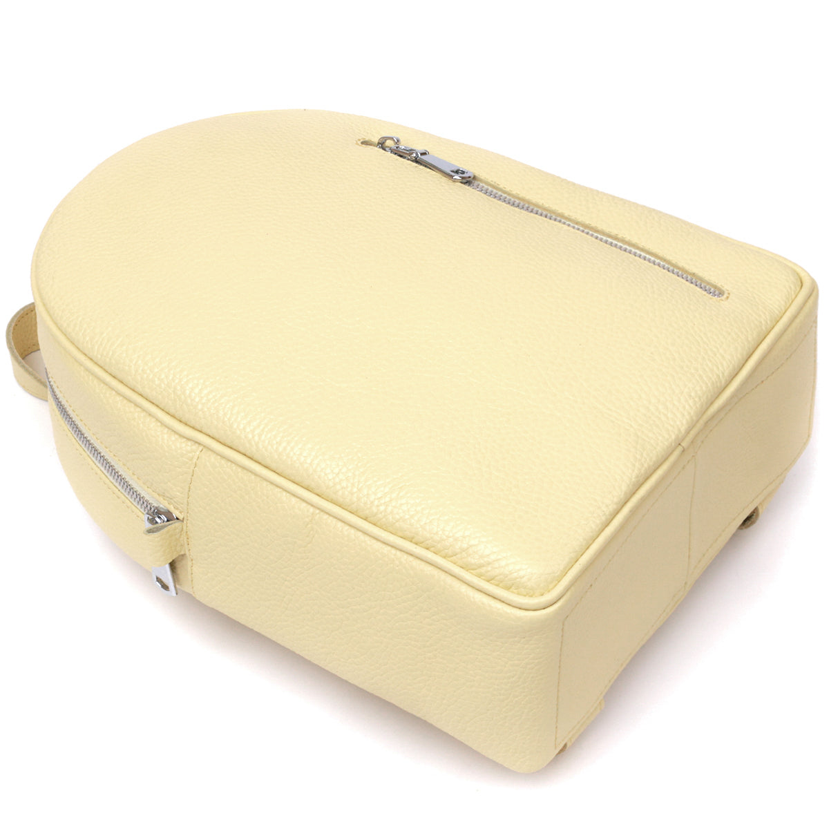 Leather Backpack SHVIGEL 16322 Lemon - Natural Leather, Made in Ukraine