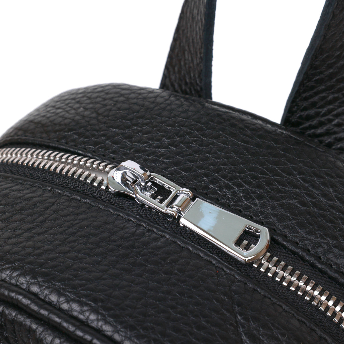 Compact Women's Backpack SHVIGEL 16317 Natural Leather Black Color Stylish Design