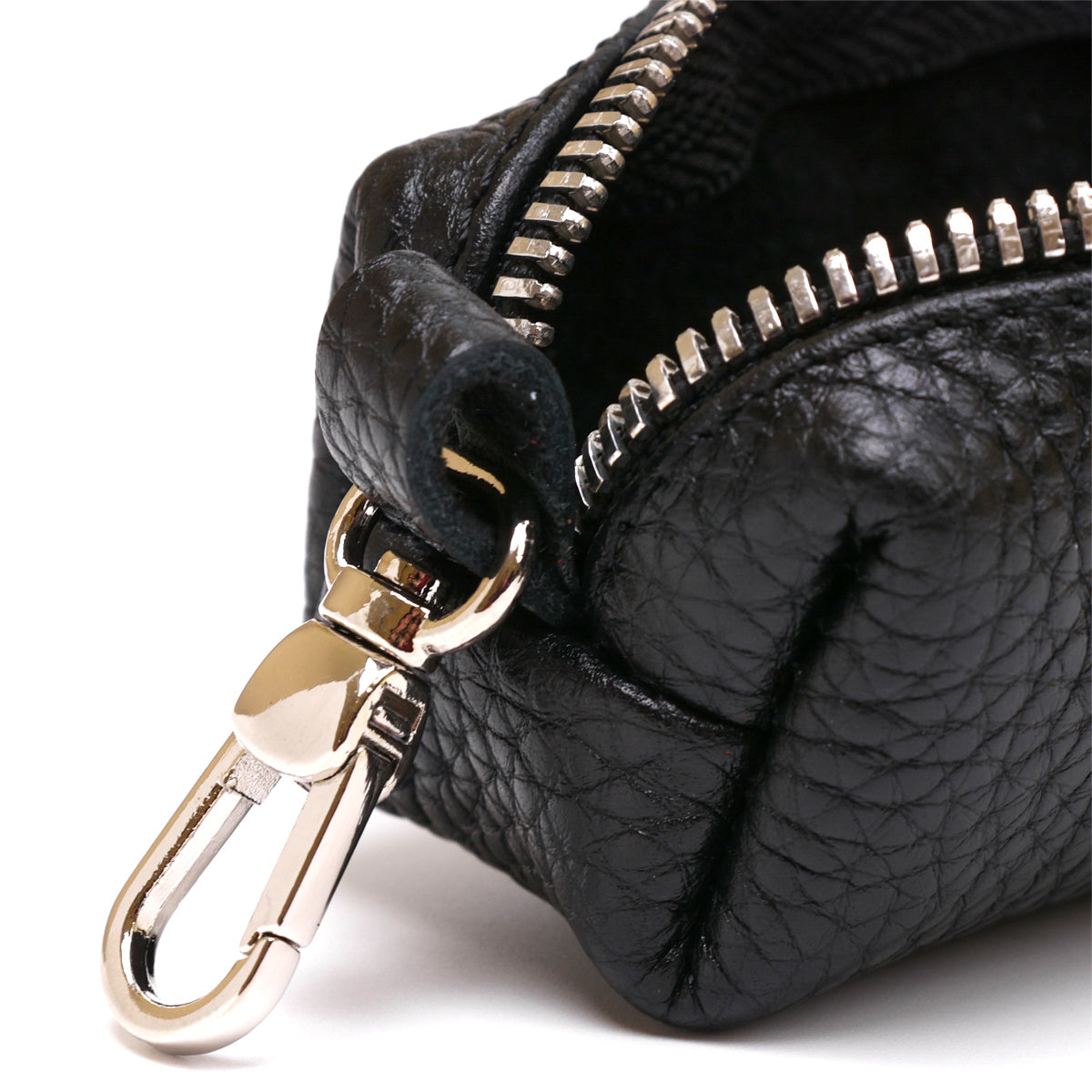 Unisex Leather Key Holder SHVIGEL 16536 Black Made from Natural Leather for Keys