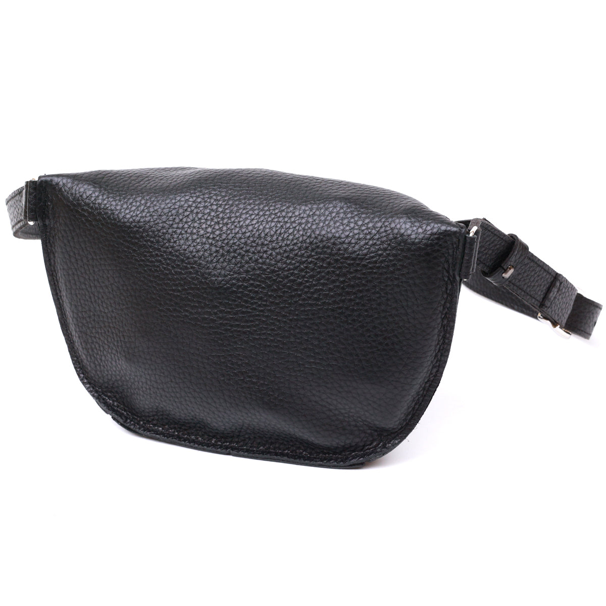 Leather Women's Banana Bag SHVIGEL 16373 Black Genuine Leather Durable Design