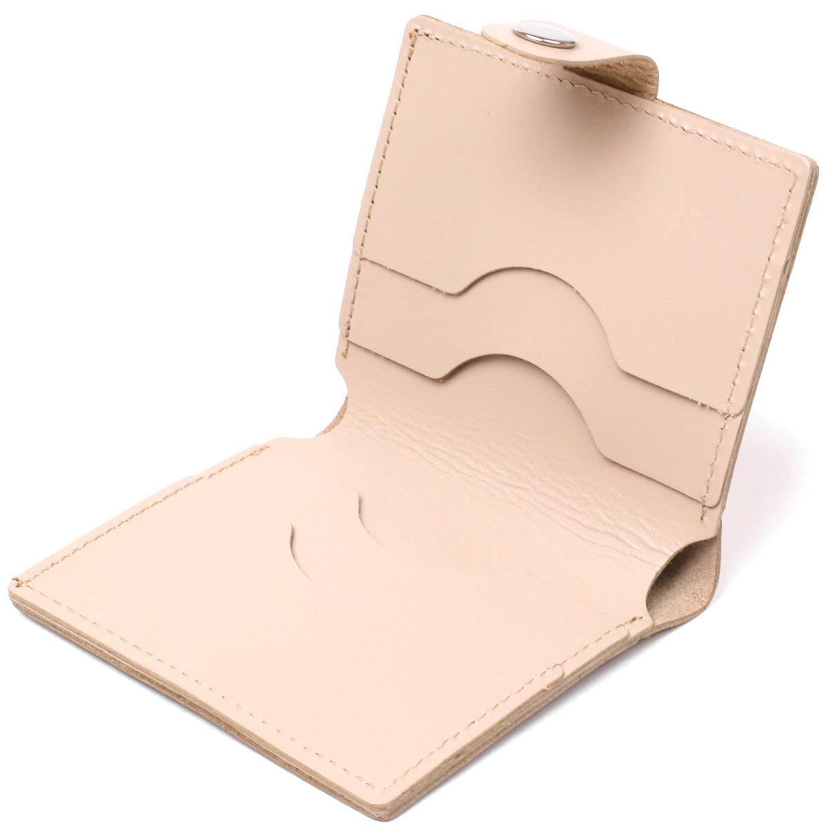 Classic Leather Wallet SHVIGEL 16510 Beige Made in Ukraine, Natural Leather Quality