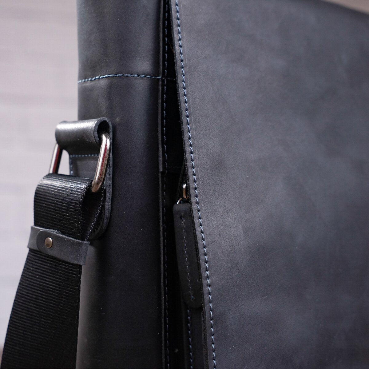 Men's Leather Bag SHVIGEL 11112 Black Genuine Leather from Ukraine