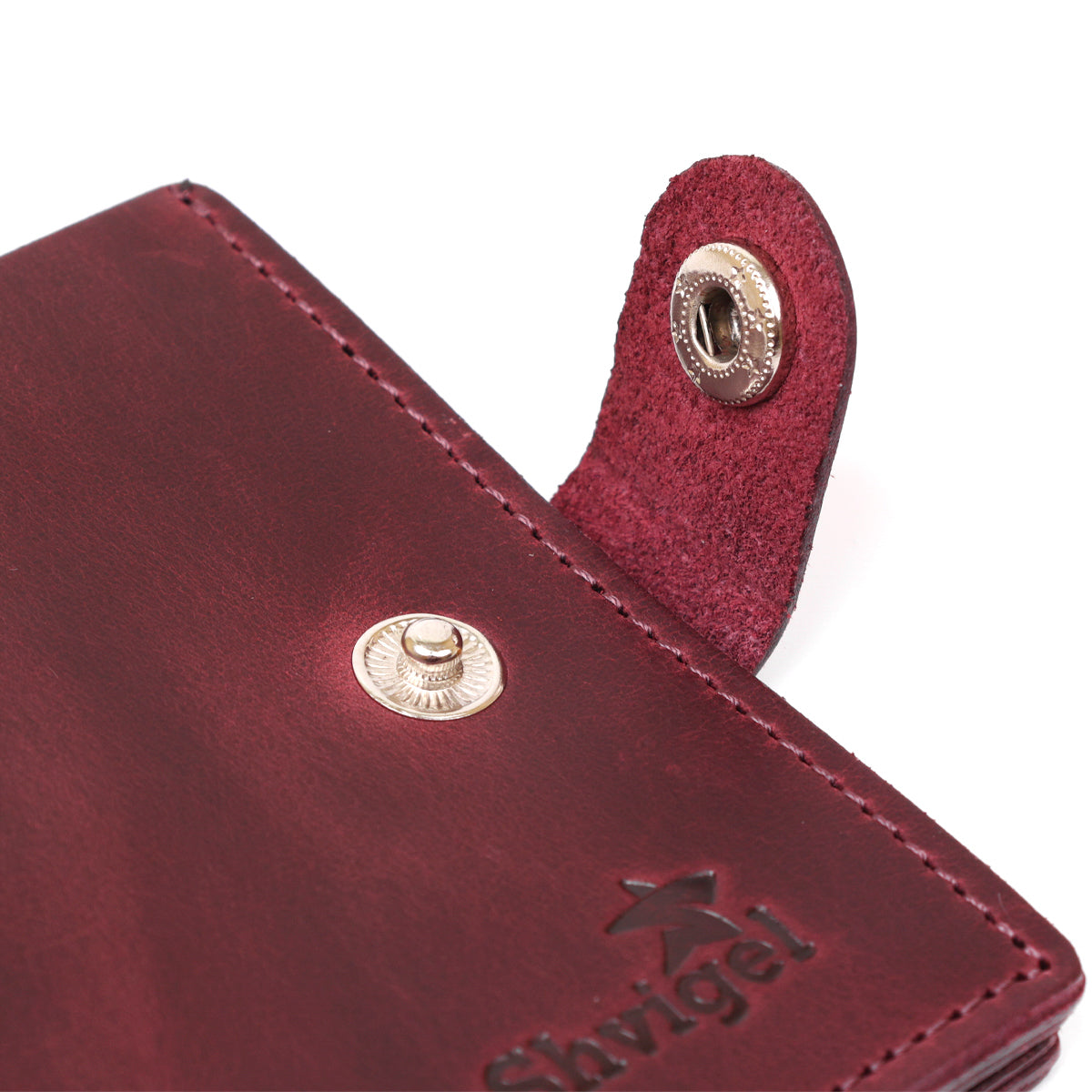 Matte Leather Women's Wallet SHVIGEL 16478 Cherry Red Natural Leather