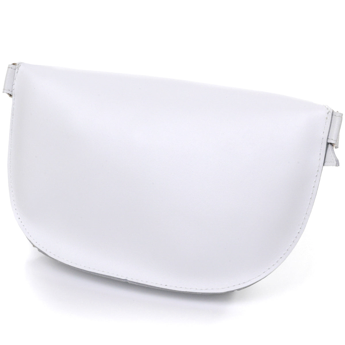 Leather Women's Banana Bag SHVIGEL 16384 White Natural Leather Design