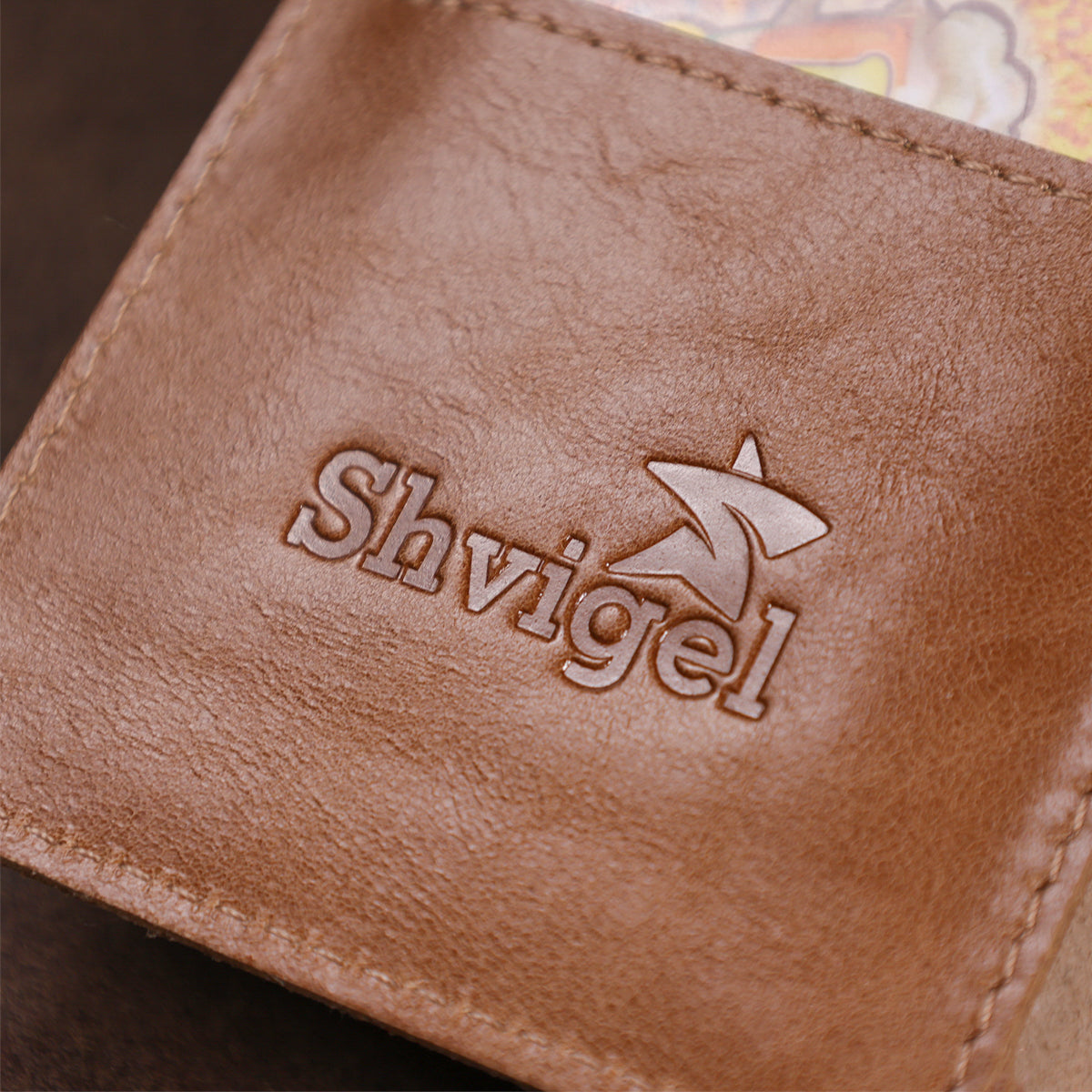 Reliable SHVIGEL Leather Car Document Holder 16071 Natural Leather Ukraine