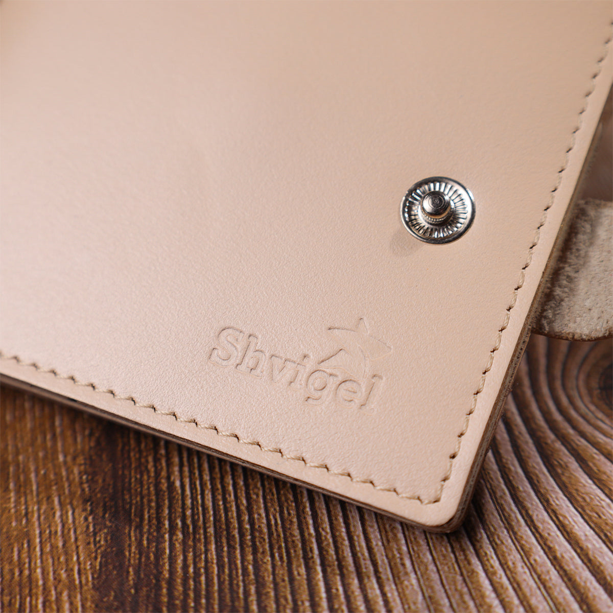 Stylish Women's Leather Wallet with Coin Pocket SHVIGEL 16623 Milk Color Natural Leather