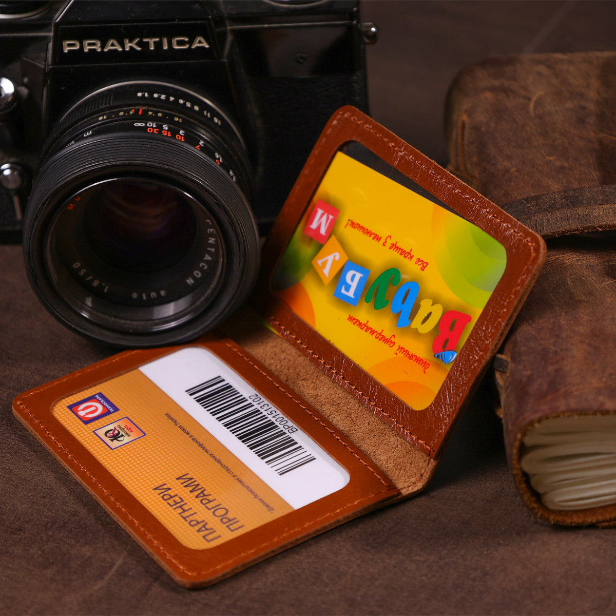 Genuine Leather Driver's License Cover SHVIGEL 16080 | Ukraine Made, Black Color