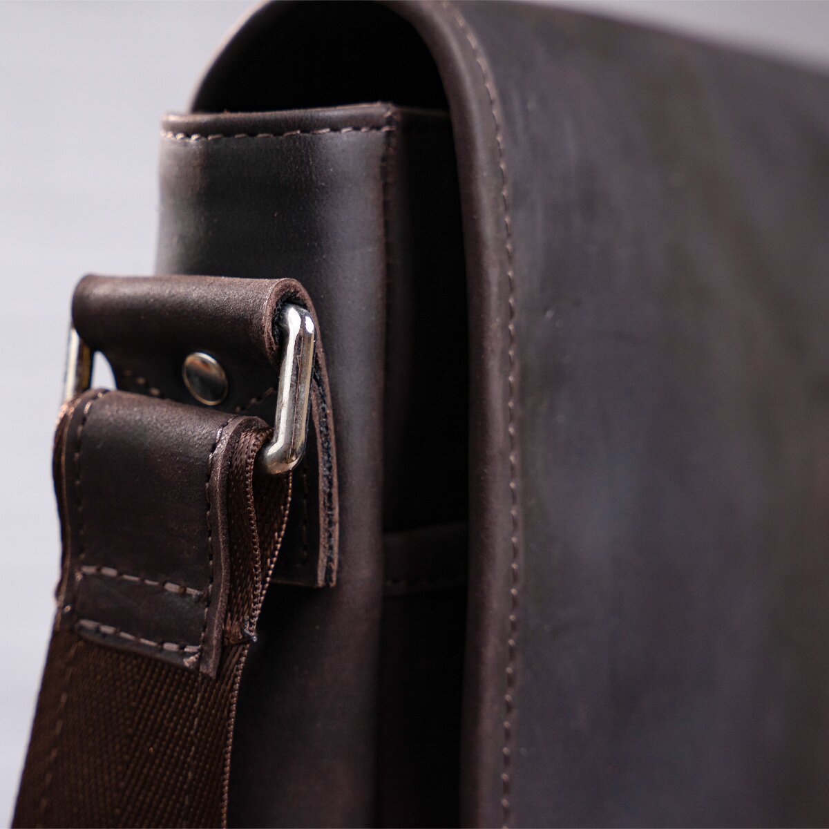 Men's Vintage Leather Bag SHVIGEL 11129 Brown Natural Leather Material