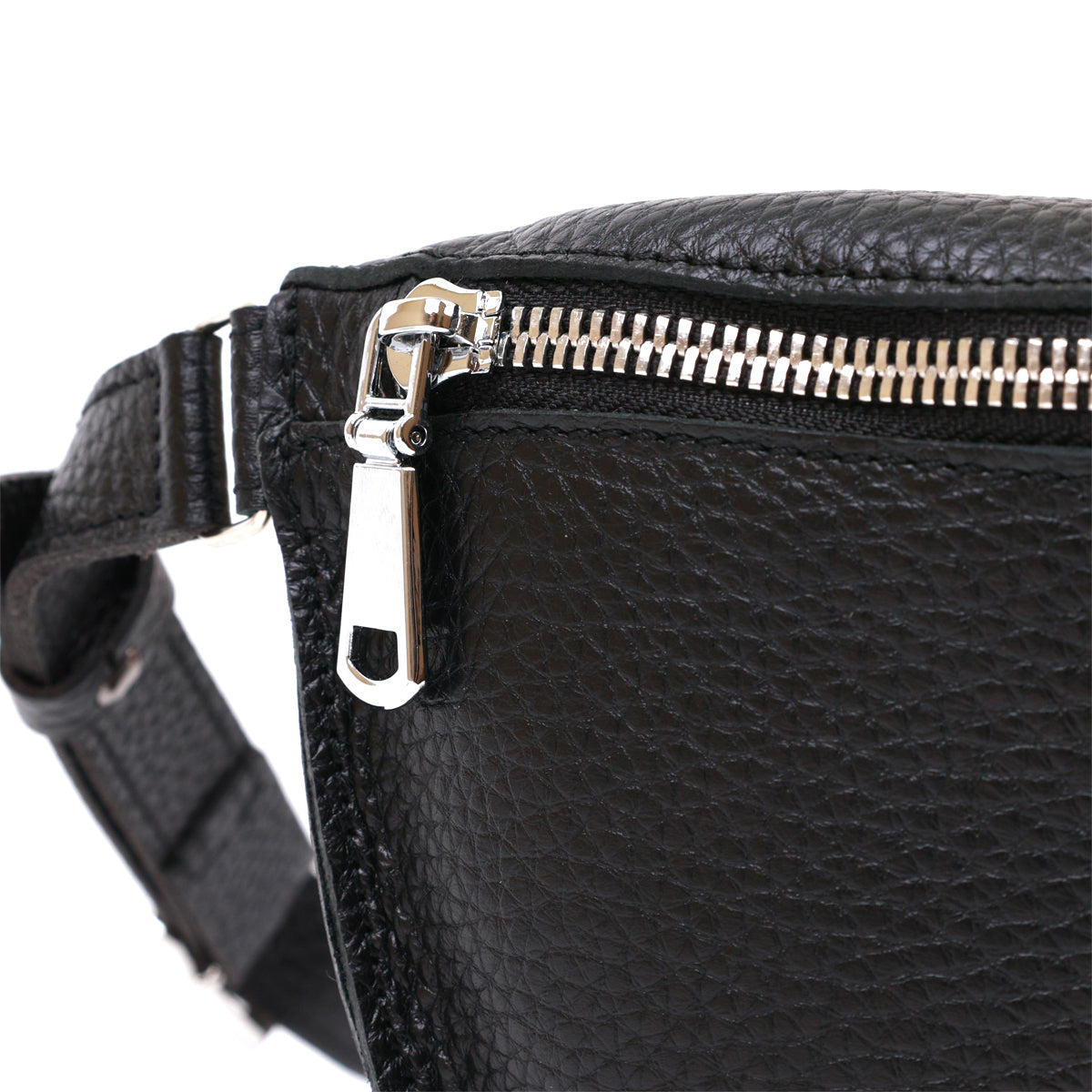Leather Women's Banana Bag SHVIGEL 16373 Black Genuine Leather Durable Design