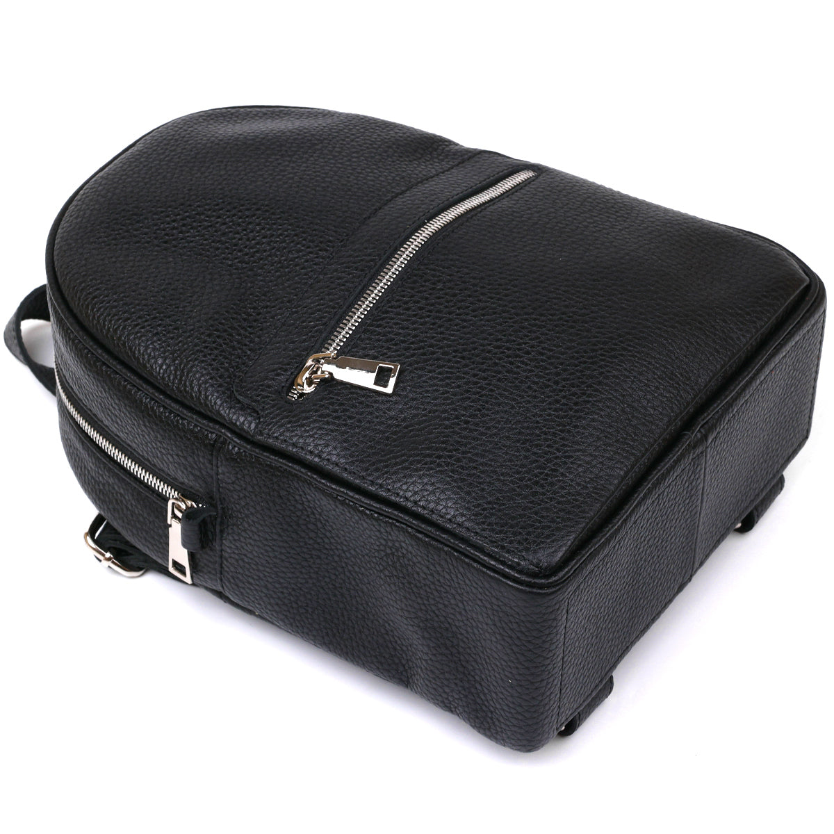 Women's Leather Backpack SHVIGEL 16302 Black - Natural Leather, Ukrainian Craftsmanship