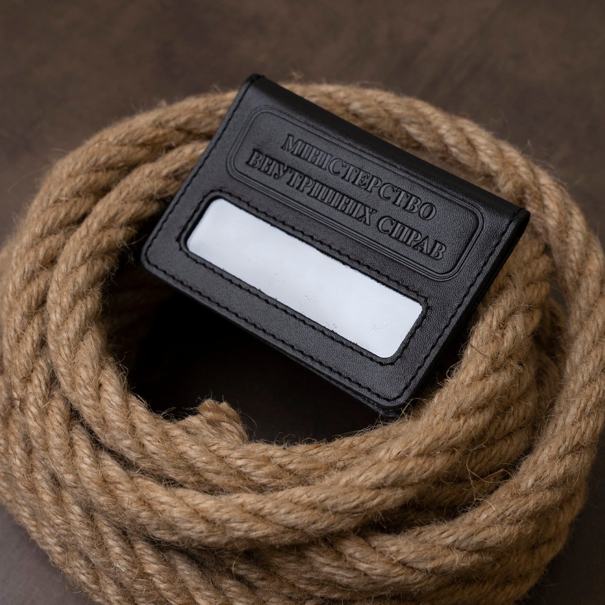 Compact Document Cover SHVIGEL 13980 Black, Genuine Leather, Made in Ukraine