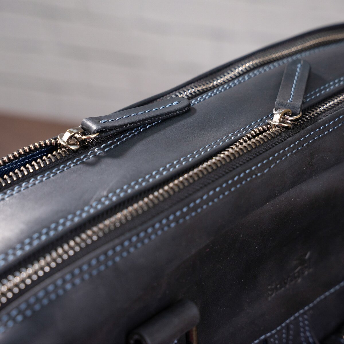 Men's Leather Bag SHVIGEL 11117 Black Crafted from Natural Leather in Ukraine