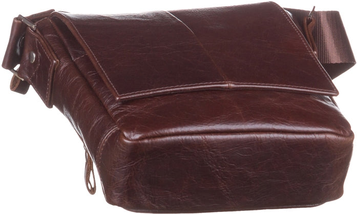 Leather Bag SHVIGEL 11042 Brown Genuine Leather Made in Ukraine