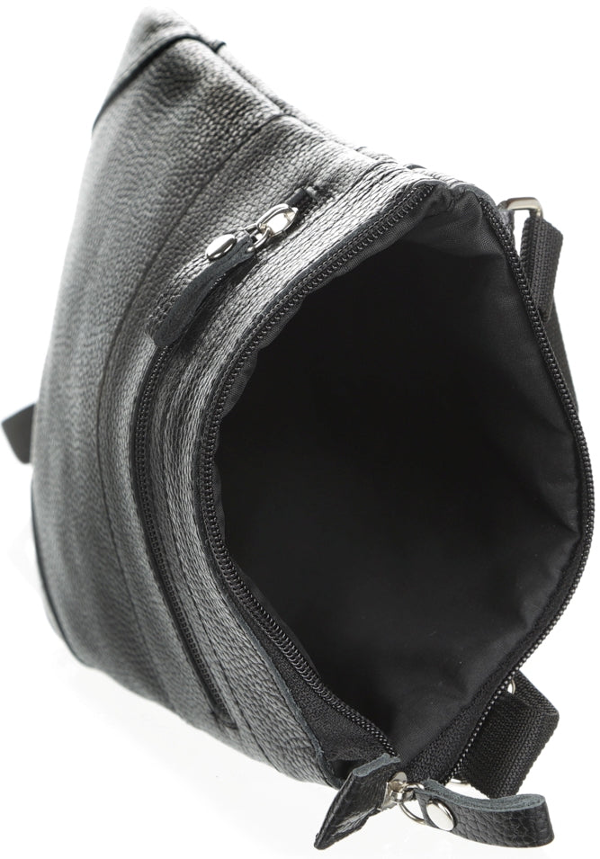 Leather Handbag SHVIGEL 11025 Black Genuine Leather from Ukraine, Stylish Design