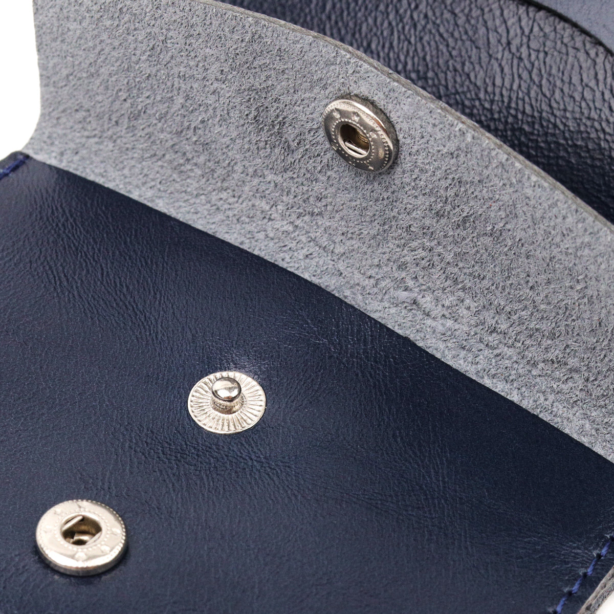 Comfortable Leather Wallet SHVIGEL 16611 Blue - Natural Leather, Ukrainian Design