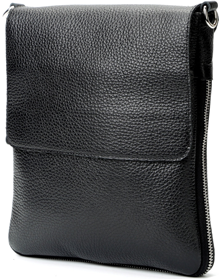 Genuine Leather Handbag SHVIGEL 11016 Black, Made in Ukraine, Premium Quality