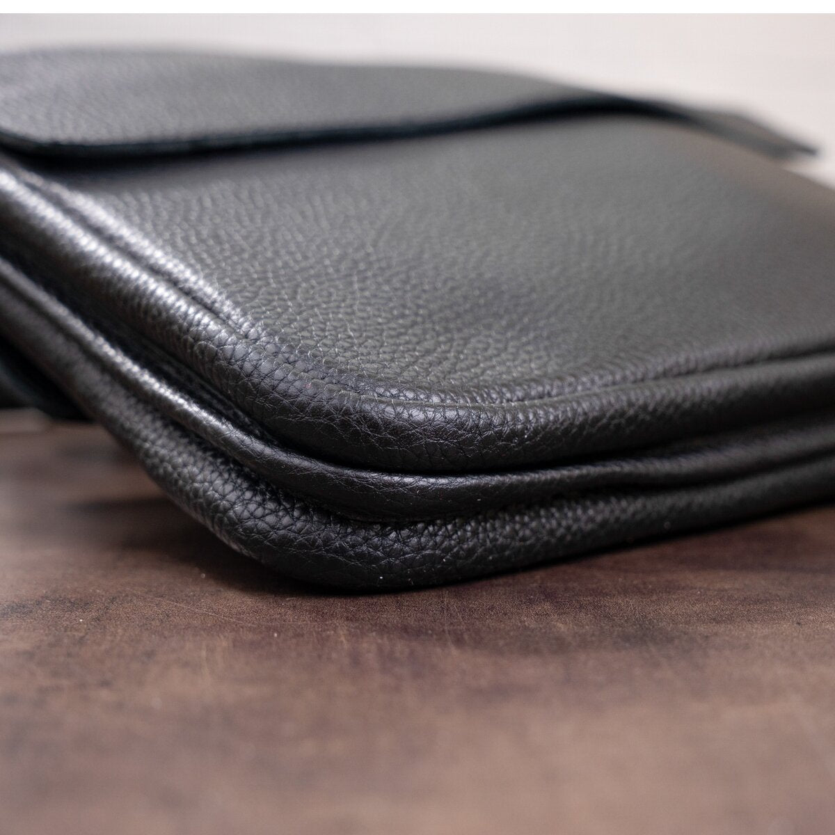 Leather Bag SHVIGEL 00997 Black - Natural Leather Handmade from Ukraine