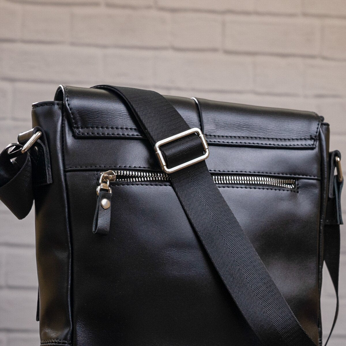 Men's Genuine Leather Bag SHVIGEL 00878 Black, Stylish Design Made in Ukraine
