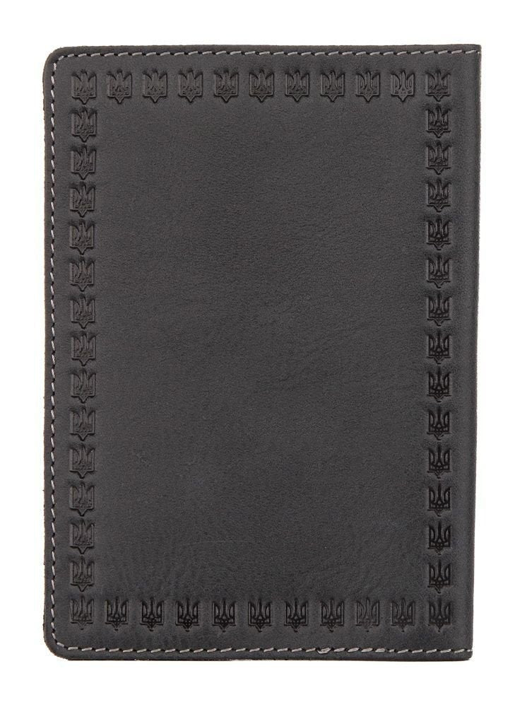 Leather Passport Cover SHVIGEL 16132 European Quality Grey Genuine Leather