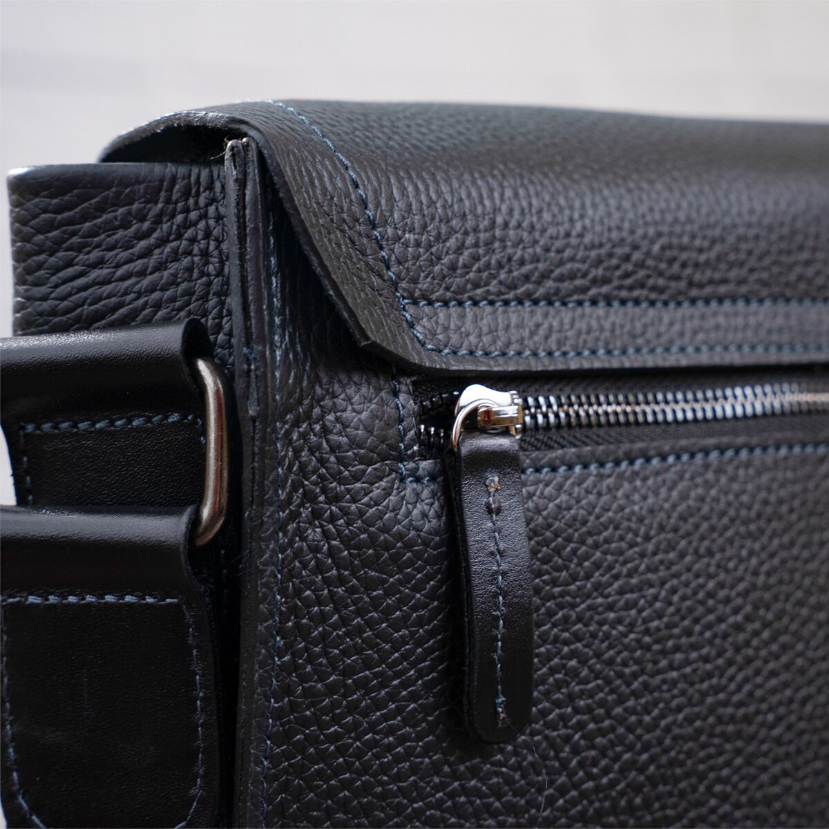 Men's Leather Bag SHVIGEL 11106 Black Genuine Leather Durable Design