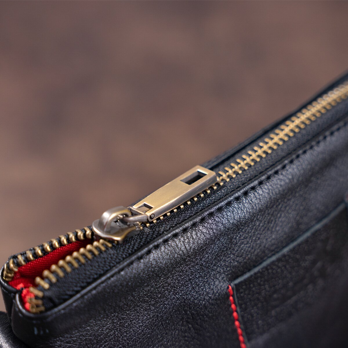 Men's Leather Tablet Case SHVIGEL 19115 Black Natural Leather High-Quality Design