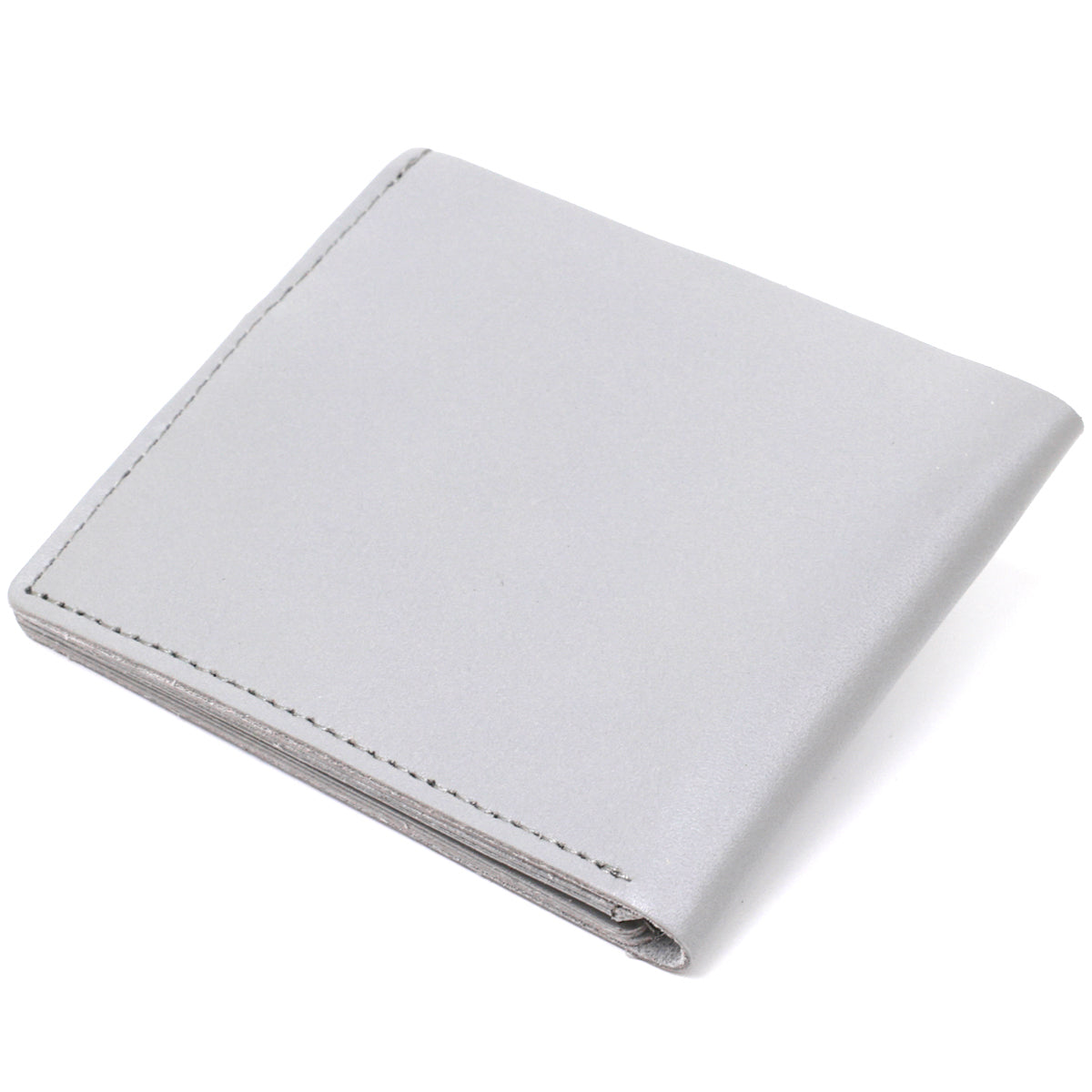 Classic Leather Wallet SHVIGEL 16472 Gray Natural Leather Made in Ukraine