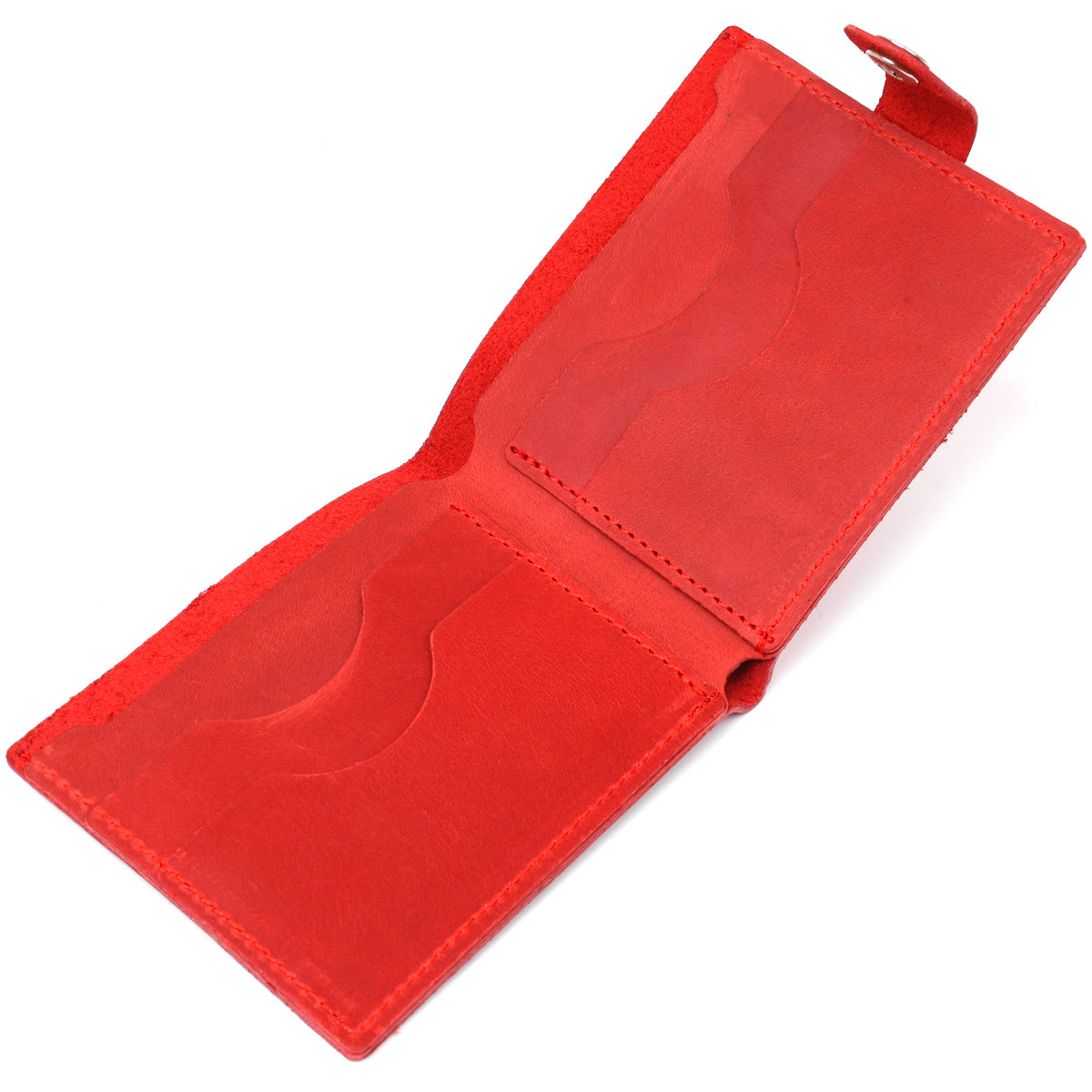 Small Vintage Women's Wallet SHVIGEL 16455 Red Genuine Leather from Ukraine